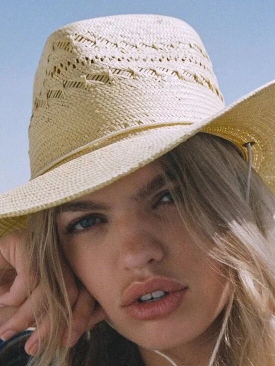 New Lack Of Color Baja Natural Handwoven 100% Paper Straw Sun Hat Size Med NWT main image 11